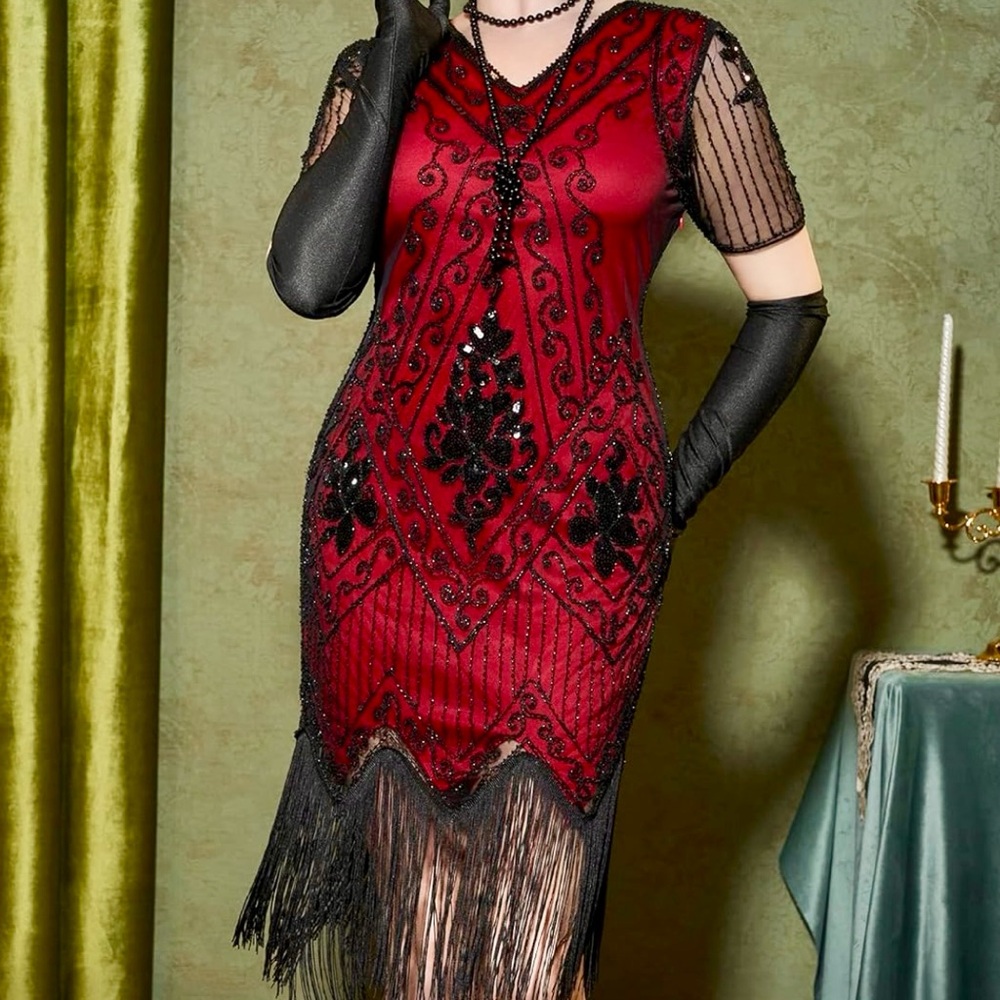 New Flapper Costume Dress XL Halloween - Picture 2 of 7
